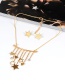 Fashion Gold Color+silver Color Star & Heart Shape Pendant Decorated Simple Jewelry Sets