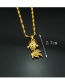 Elegant Gold Color Fish Shap Decorated Simple Pure Color Pendant (not Including Chain )
