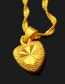 Elegant Gold Color Heart Shape Pendant Decorated Simple Pendant (not Including Chain )