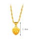 Elegant Gold Color Heart Shape Pendant Decorated Simple Pendant (not Including Chain )
