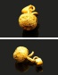 Elegant Gold Color Apple Shape Pendant Decorated Simple Pure Color Pendant (not Including Chain )