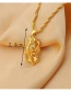 Elegant Gold Color Rose Shape Decorated Simple Pure Color Pendant (not Including Chain )