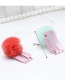 Lovely Plum Red Pure Color Decorated Ball Shape Hairpin