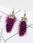 Vintage Pink Owl Shape Design Simple Earrings