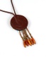 Bohemia Brown Round Shape Pendant Decorated Long Necklace