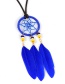 Bohemia Purple Feather Pendant Decorated Necklace