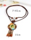 Bohemia Brown Feather Pendant Decorated Necklace