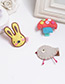 Lovely Yellow Rabbit Shape Decorated Color Matching Hairpin