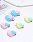 Sweet Pink Heart Shape Decorated Pure Color Hairpin(2pcs)