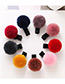 Fashion Coffee Fuzzy Ball Decorated Pure Color Hairpin