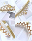 Fashion Gold Color Crown Decorated Pure Color Hair Clasp