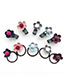 Fashion Navy Flower Decorated Color Matching Hairpin