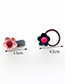 Fashion Pink Flower Decorated Color Matching Hair Band