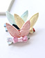Fashion Beige Rabbit Ears Decorated Color Matching Hairpin