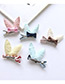 Fashion Light Blue Rabbit Ears Decorated Color Matching Hairpin