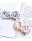 Fashion Gray Flower Pattern Decorated Bowknot Design Hairpin