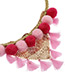 Fashion Pink Tassel&fuzzy Ball Decorated Color Matching Pom Necklace