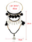 Fashion Black Fuzzy Balls&beads Decorated Color Matching Pom Necklace