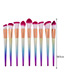 Trendy Multi-color Cone Shape Decorated Color Matching Makeup Brush(9pcs)