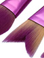 Trendy Gold Color+plum Red Color Matching Decorated Simple Mermaid Makeup Brush(7pcs)