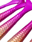 Trendy Gold Color+plum Red Color Matching Decorated Simple Mermaid Makeup Brush(9pcs)