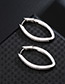 Fashion Silver Color Diamond Decorated Pure Color Simple Earrings