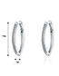 Fashion Silver Color Diamond Decorated Pure Color Simple Earrings