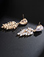 Fashion Gold Color Water Drop Diamond Decorated Pure Color Earrings