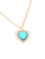 Fashion Green Heart Shape Decorated Hollow Out Jewelry Sets