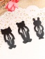 Lovely Black Cat Shape Decorated Pure Color Hairpin