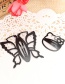 Lovely Black Butterfly Shape Decorated Pure Color Hairpin