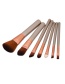 Fashion Brown Color Matching Decorated Makeup Brush(7pcs)