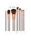 Fashion Brown Color Matching Decorated Makeup Brush(7pcs)