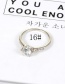 Fashion Silver Color Round Shape Diamond Decorated Simple Ring