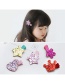 Fashion Plum Red Flower Shape Decorated Pure Color Hair Clip