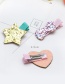 Fashion Plum Red Flower Shape Decorated Pure Color Hair Clip