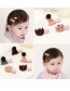 Fashion Pink Pompom Ball Decorated Pure Color Simple Hair Clip