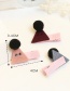 Fashion Pink Pompom Ball Decorated Pure Color Simple Hair Clip