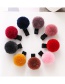 Fashion Blue Pompom Ball Decorated Pure Color Simple Hair Clip