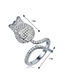 Fashion Silver Color Bud Shape Decorated Pure Color Ring