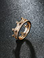 Fashion Gold Color Crown Shape Decorated Pure Color Ring