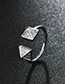 Fashion Silver Color Cone Shape Decorated Pure Color Ring