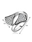 Fashion Silver Color Leaf Shape Decorated Pure Color Ring
