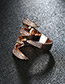 Fashion Rose Gold Claw Shape Decorated Pure Color Ring