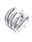 Fashion Silver Color Claw Shape Decorated Pure Color Ring