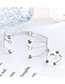 Trendy Silver Color Pearl&diamond Decorated Open Pure Color Jewelry Set