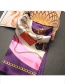 Fashion Red Bags Pattern Decorated Square Shape Scarf