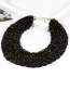 Fashion Black Bead Decorated Weave Pure Color Simple Necklace