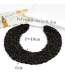 Fashion Black+gold Color Bead Decorated Weave Pure Color Simple Necklace