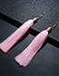 Elegant Purple Tassel Deocrated Pure Color Simple Earrings